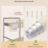 Egouttoir à vaisselle en métal multifonctionnel pour la cuisine Support de rangement pour comptoir et bol pour la maison