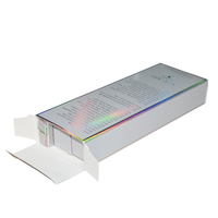 Boîte en papier couché plat 18pt C1S avec revêtement aqueux et gaufrage, optimisée pour les commandes en gros de marques de beauté e-commerce