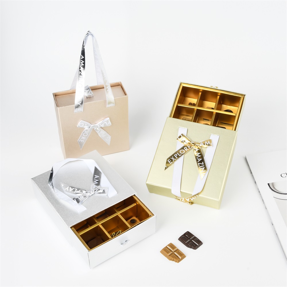 Caja de cajón de lujo modelo 4 con bolsa de regalo