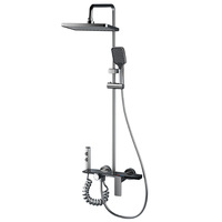 Système de douche cascade de luxe mural, ensemble complet de robinetterie de salle de bain pour hôtels et projets résidentiels