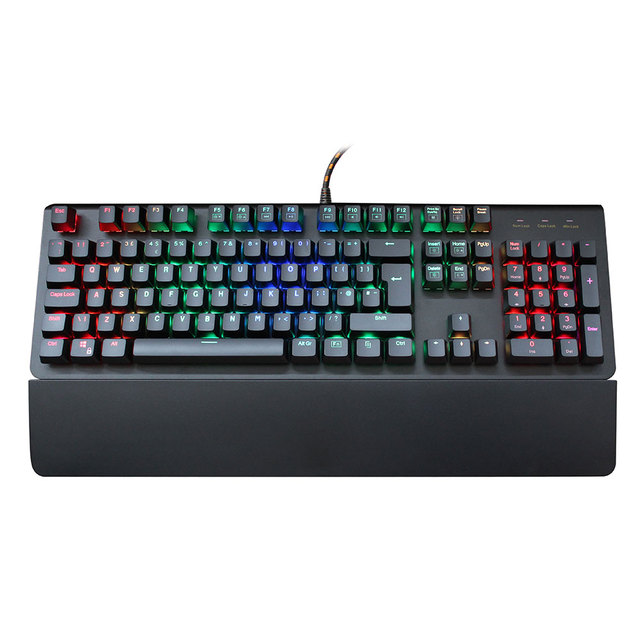 HK3035 Mechanic Wired RGB Light Programmable Gaming Keyboard 104 Keys 9 Different Modes Gamers USB Interface LED Backlit Wrist