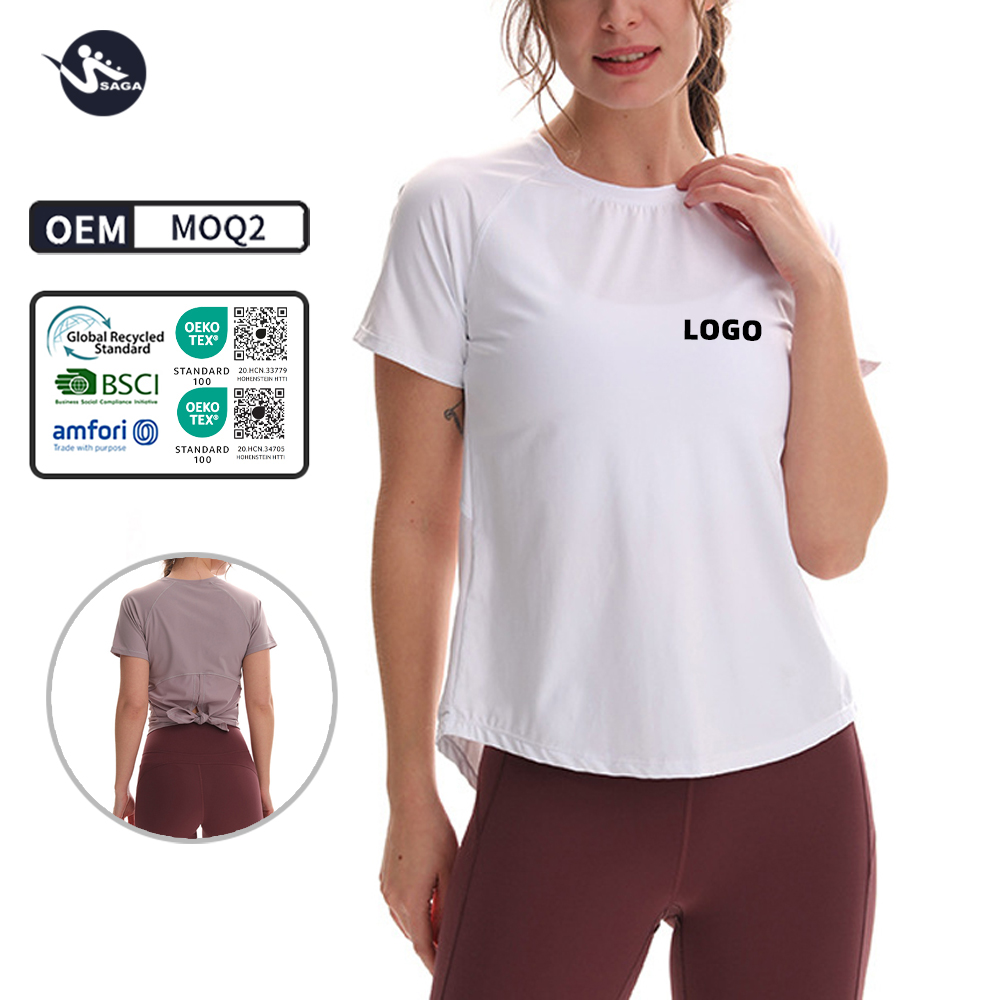 Women's Short Sleeve Workout Shirts Breathable Mesh Active Yoga T-Shirts Quick Drying Athletic Tee Tops