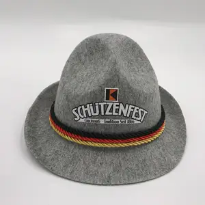 Custom birra tedesca bavarese alpino Jazz piuma di feltro cappelli Fedora festa della birra cappelli festa di festa Oktoberfest cappello per gli uomini delle donne