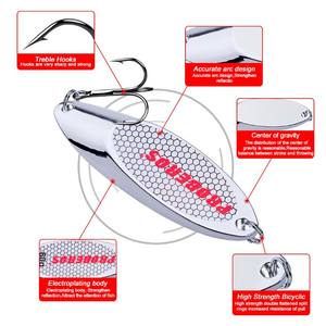 Leurre de pêche en métal à <span class=keywords><strong>prix</strong></span> d'usine, 3g-60g, spinner dur, type cuillère - Product Image 2