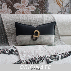 RUIYI, almohada de cintura de lujo, funda de cojín geométrica elegante de <span class=keywords><strong>30x50</strong></span> cm con técnica de costura de diseño decorativo delicado - Product Image 3