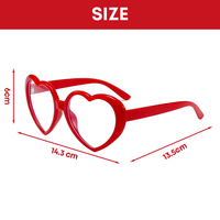 Lunettes de fête décoratives Xieli Valentine, accessoires en plastique, lunettes en forme de cœur