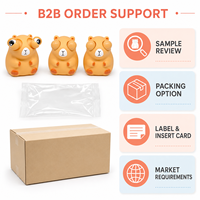 Figurine à yeux bouleants Capybara, jouet de bureau en vinyle souple, nouveauté avec action des yeux activée par la pression, pour les 14 ans et plus, unisexe