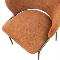 Chaises de salle à manger en tissu de style nordique moderne et luxueux pour salon, design élégant, ensemble économique pour la maison et les restaurants, avec structure en métal