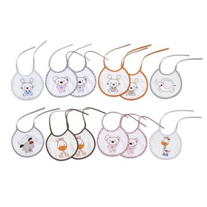 Bavaglini bianchi 20x20 TERRY Bandana bavaglini per bambini con chiusura a bottone assorbente e lavabile - Product Image 1