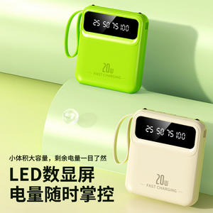 PowerBank ad Alta Capacità 10000mAh con Ricarica Rapida, Cavi Integrati, Mini Batteria Portatile Compatibile con Tutti gli Smartphone - Product Image 2