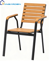 Ensemble table et chaises de salle à manger en pierre frittée moderne et durable pour l'extérieur, design empilable, cadre en aluminium résistant à la rouille pour jardins et hôtels