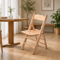 Chaise pliante à dossier en bois massif de cyprès, tabouret d'hôtel, usage domestique pour adultes, mobilier d'hôtel, mobilier commercial portable pour taverne et maison