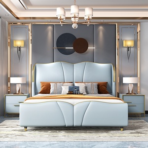 Giường ngủ cỡ King size kiểu hiện đại, thiết kế sang trọng bằng da, sản phẩm mới của Quảng Đông - Product Image 4