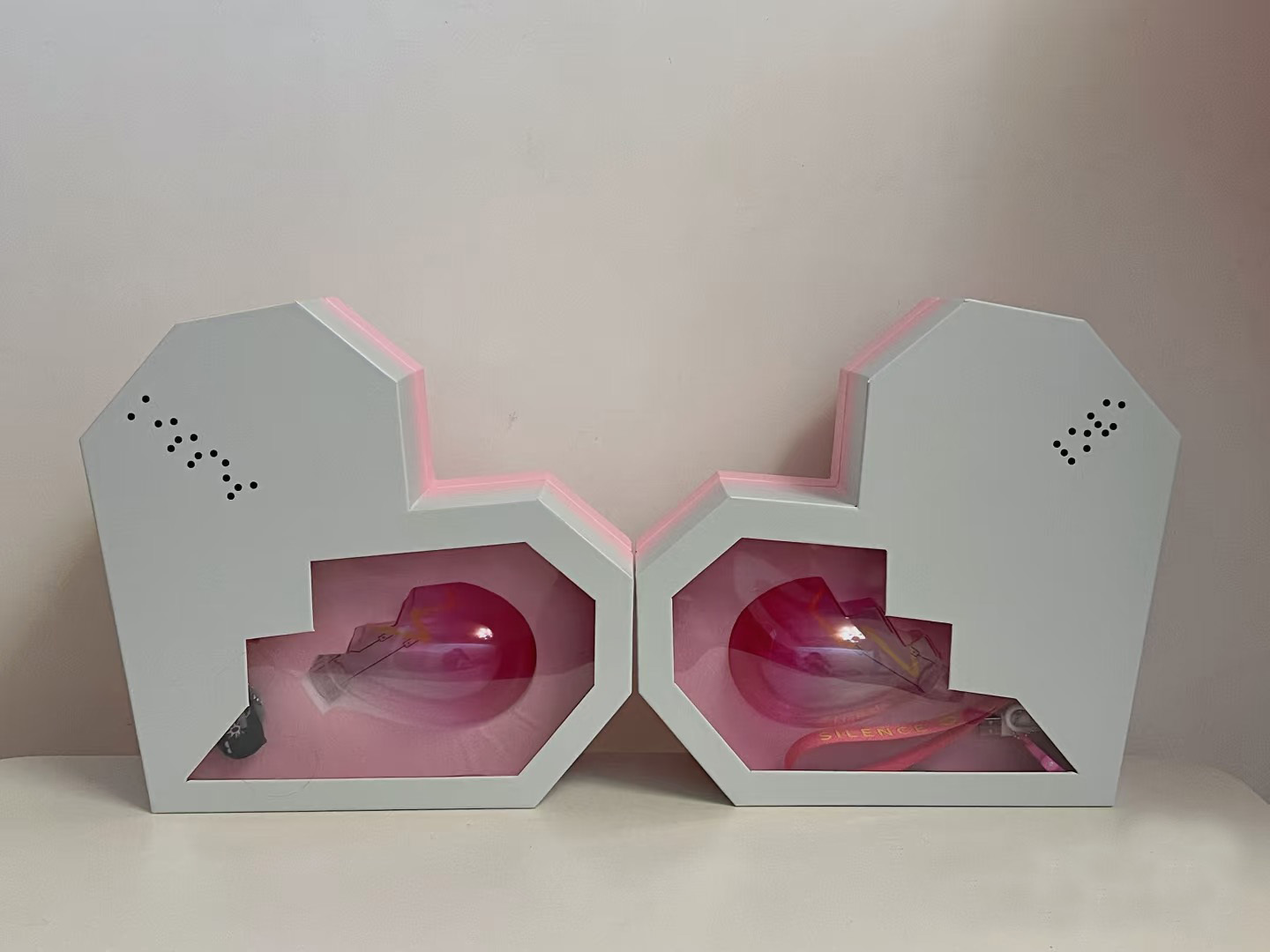 Factory Supplies Custom logo Heart Shape pink LED Light Stick Kpop