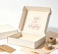 Boîtes d'expédition en carton ondulé kraft rose personnalisées avec logo, en matériaux recyclés, pour l'emballage et l'expédition de vêtements, pliables et recyclables