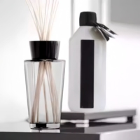 Vente en gros de flacons diffuseurs en verre coloré de 500 ml avec couvercle pour hôtels et bureaux, ensemble de diffuseurs coniques parfumés de 1000 ml