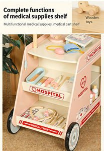 <span class=keywords><strong>Chariot</strong></span> médical de simulation en <span class=keywords><strong>bois</strong></span> pour enfants, jeu de rôle <span class=keywords><strong>Docteur</strong></span>/Infirmière, petite clinique, jouet d'hôpital, orange, pour les 2-13 ans - Product Image 5