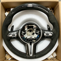 Volant sport complet M en suède avec garniture en carbone tressé et éclairage LED pour BMW F10 M5 F20 F30 F32 M3 F80 M4 F82 M2 F87 F90 F11 F13 X5 F15