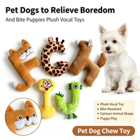 Jouets en peluche vocaux pour chiots, 26 lettres anglaises, apaisants, pour soulager l'ennui et les morsures des chiens, vente en gros