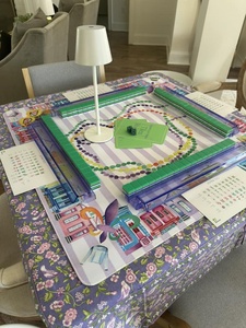 Tapis de <span class=keywords><strong>Mahjong</strong></span> Mardi Gras, design Quartier <span class=keywords><strong>Français</strong></span> de la Nouvelle-Orléans et gâteau du roi, tapis de jeu de <span class=keywords><strong>Mahjong</strong></span> américain, couverture de table antidérapante pour <span class=keywords><strong>Mahjong</strong></span> - Product Image 3