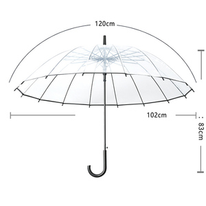 Vente en gros <span class=keywords><strong>Parapluie</strong></span> <span class=keywords><strong>transparent</strong></span> personnalisable pour enfants avec impression de logo Promotion parasol coloré coupe-vent - Product Image 2