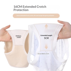 Meilleures ventes d'usine : Culottes sans couture grande taille en soie glacée ultra-fine, taille mi-haute, respirantes, pour l'été, vente en gros - Product Image 3