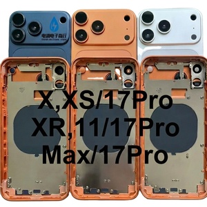 Carcasa DIY XR a 17 <span class=keywords><strong>PRO</strong></span> <span class=keywords><strong>11</strong></span>, compatible con hasta 17 X XS <span class=keywords><strong>MAX</strong></span>, similar a la carcasa trasera del <span class=keywords><strong>iPhone</strong></span> 17 <span class=keywords><strong>Pro</strong></span> <span class=keywords><strong>MAX</strong></span>, compatible con Apple, cubierta trasera, marco <span class=keywords><strong>de</strong></span> batería - Product Image 1