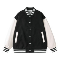 Vestes de baseball universitaires classiques de qualité supérieure pour hommes avec logo personnalisé, couleur marron et blanc, style Letterman, taille plus