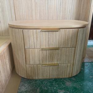Luxurious Modern Emergency <strong>Bed</strong> with Two <strong>Side</strong> Tables Solid Wood Queen/King Size Custom Color Expandable Design - Product Image 6