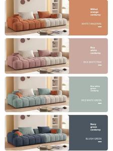 Nordic Minimalistisch Design Modern Fluwelen Sectionele Modulaire Vrijetijdsset Sofa Woonkamer Meubels Getufte Sofa <span class=keywords><strong>Lounge</strong></span> <span class=keywords><strong>Suite</strong></span> Bank - Product Image 4