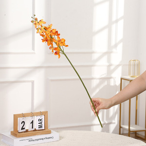 Orquídea <span class=keywords><strong>Dendrobium</strong></span> Artificial Realista, Flor de Orquídea Mokara Artificial, Orquídea Vanda Artificial de Tallo Largo para Decoración de Jarrones en Sala de Estar - Product Image 4