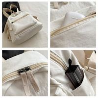 Petit sac à dos coréen neuf pour couple, grande capacité, imperméable, fermeture éclair, couleur unie