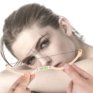 HadiyahBeauty Façonnage des sourcils Microblading Maquillage permanent <span class=keywords><strong>Arc</strong></span> <span class=keywords><strong>et</strong></span> flèche Ligne Règle Chaîne de mesure Outil de positionnement des sourcils - Product Image 3
