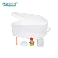 Kit de consommables de soudage TIG 4 pièces : lentille de gaz en laiton, corps de collet, isolateur de collet en cuivre, coupelle en verre pour torche WP17 WP18 WP26