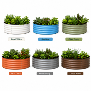 Modular Corrugated Metal Assembleable Raised <strong>Garden</strong> Bed Outdoor <strong>Garden</strong> Bed Elevated <strong>Planting</strong> <strong>Trough</strong> OEM &amp; ODM Customization - Product Image 2