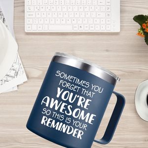 <span class=keywords><strong>Mug</strong></span> à café en acier inoxydable avec citation inspirante imprimée, avec poignée, cadeau d'encouragement pour un anniversaire, des vacances, pour un <span class=keywords><strong>homme</strong></span>, lui, papa, gars - Product Image 2