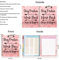 Porte-documents exécutif A4 pliable avec porte-stylo intégré, personnalisable avec logo, pour présentations et réunions, vente en gros