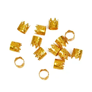 Clip per Capelli in Alluminio Regolabili 10x10mm, Design Traforato per Acconciature a Treccia - Product Image 1