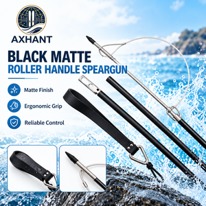 Poignée de lance-pie noire mate en métal réglable ergonomique étanche pour la pêche sous-marine - Product Image 1