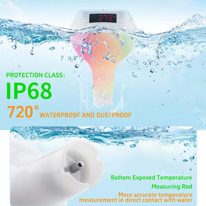 Thermomètre de piscine solaire sans fil 2025 amélioré, affichage LCD flottant, étanche IP68, alarme, portée 330 pieds, pour usage domestique - Product Image 2