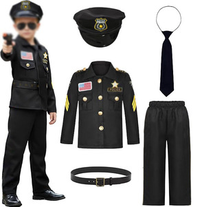 Costumes de Policier pour Enfants, Thème Films & Séries TV, Unisexe, 2026, Garçons, <span class=keywords><strong>Police</strong></span> Américaine, Halloween, Carnaval, Déguisement, Fête, Scène - Product Image 2