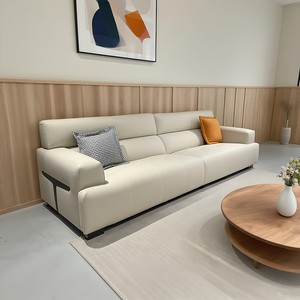 उच्च गुणवत्ता वाले सिंथेटिक चमड़े के सोफे में घर्षण खरोंच प्रतिरोध के समान नरम बनावट है। - Product Image 2