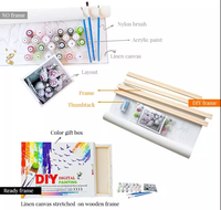 Kit de peinture par numéros DM-R81 DIY Portrait, peinture décorative murale, œuvre d'art encadrée, peinture par numéros pour adultes, acrylique