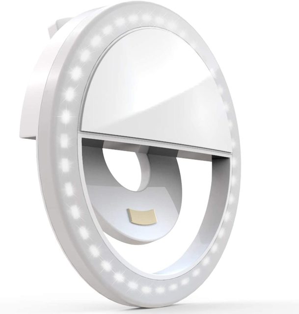 Custom Logo Mini LED Selfie Ring Light LED Beads Rechargeable USB Clip on Wholesale OEM for Promotional Gift Photography Use