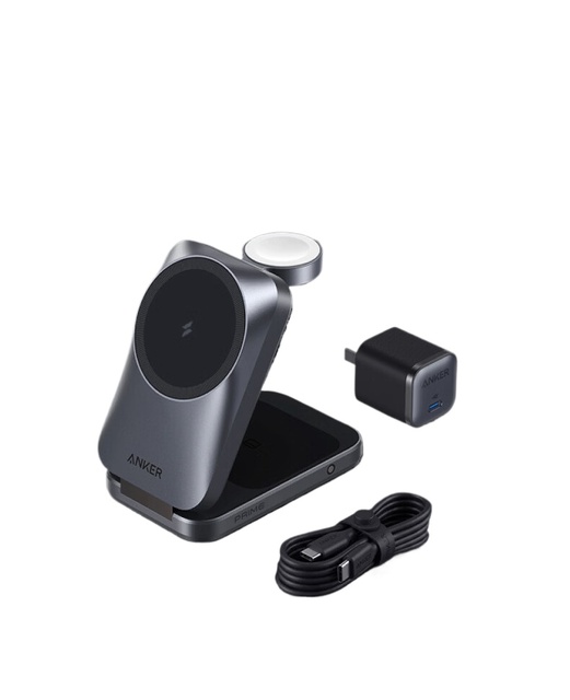 Anker Prime Magnetic Wireless Charger 25W Max Air Cooled Foldable 3 In 1 Fast Charging Station