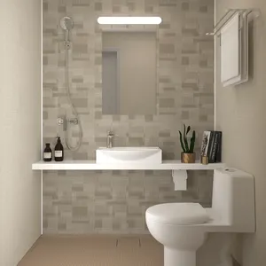 Cabina de baño integrada, inodoro prefabricado desmontable de Instalación rápida