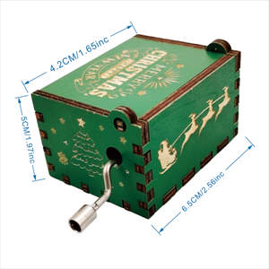 Carillon Natalizio Girevole in Legno Ecologico con Manovella, Personalizzabile con Logo, Consegna Rapida, Disponibile in Magazzino - Product Image 6