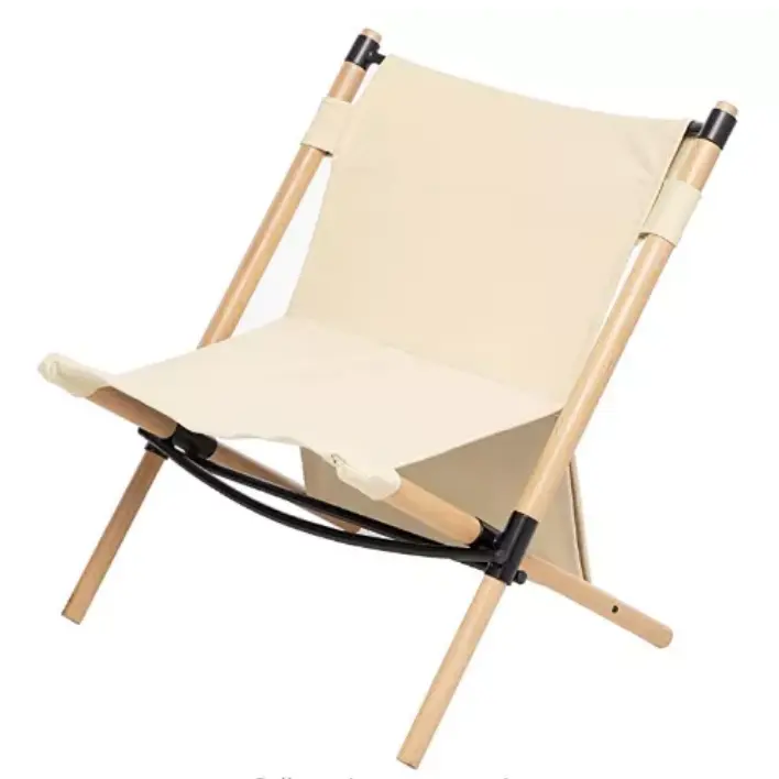 Alta qualidade dobrável cadeiras de camping ao ar livre pátio portátil pesca piquenique faia madeira lona dobrável cadeira de praia