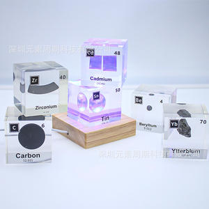 Cubo de acrílico con muestras de la tabla periódica de los elementos químicos para la enseñanza escolar, regalos educativos y decoraciones. - Product Image 2