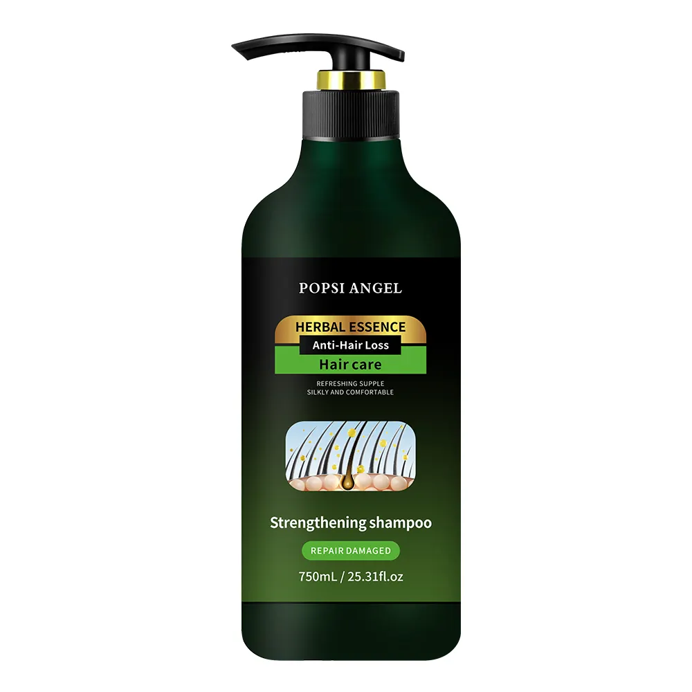 Produto profissional para cuidados com os cabelos, shampoo sem sulfato de 750ml para fortalecer cabelos fracos, remover caspa e aliviar coceiras